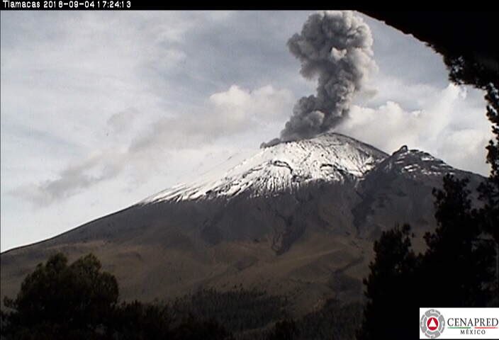 Registra explosión Popocatépetl