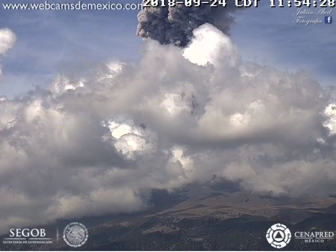 GALERÍA Registra explosión el volcán Popocatépetl