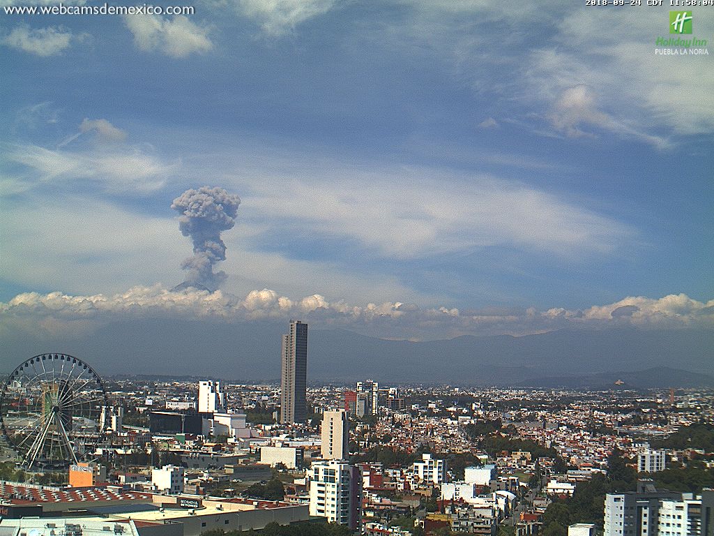 GALERÍA Registra explosión el volcán Popocatépetl