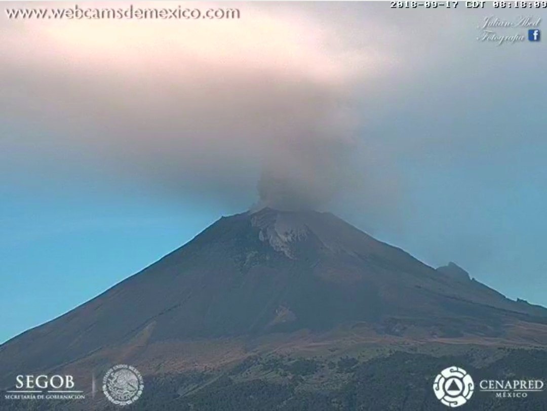 VIDEO Popocatépetl registra constantes explosiones en este día
