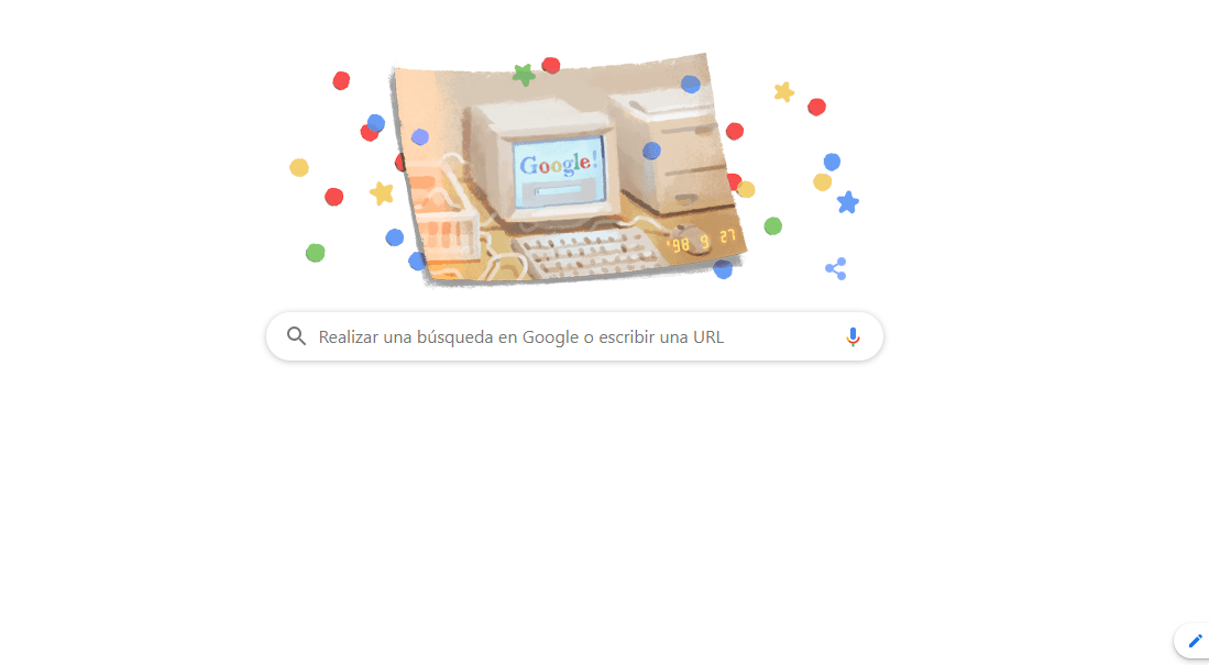 Celebra Google su aniversario 21, con doodle retro