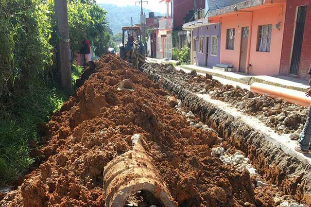 En Xicotepec se realizan obras de rehabilitación del drenaje