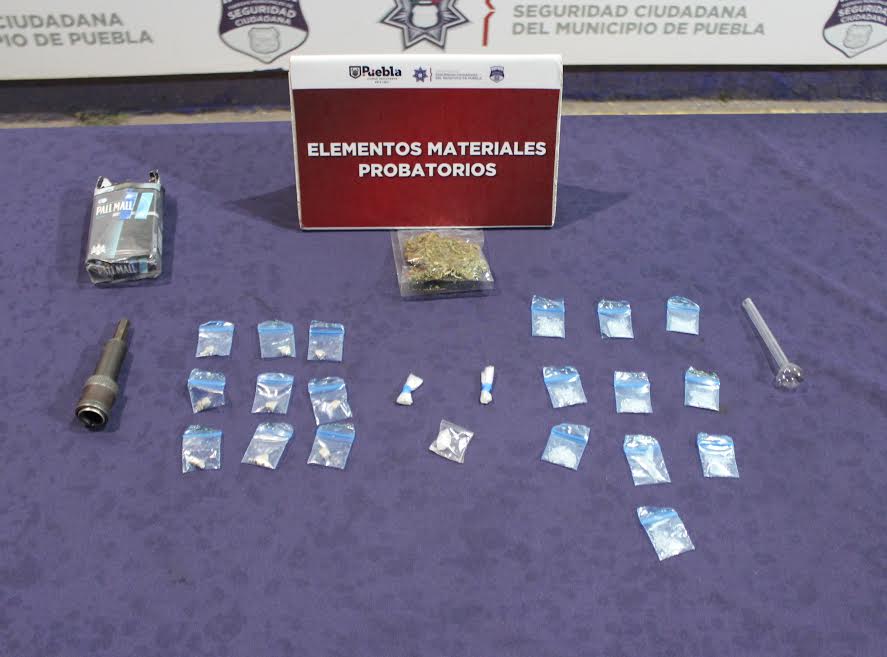 Los seis detenidos por drogarse en la vía pública de Puebla