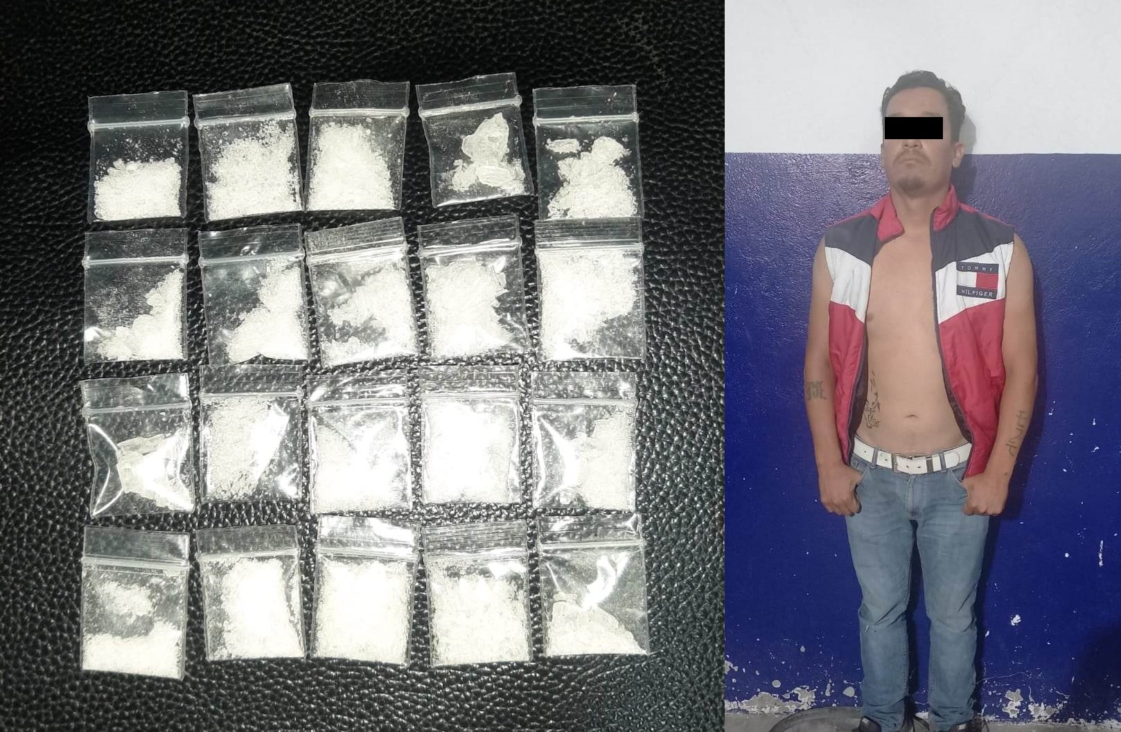 Detienen a Samuel con 20 bolsas de droga en Tehuacán