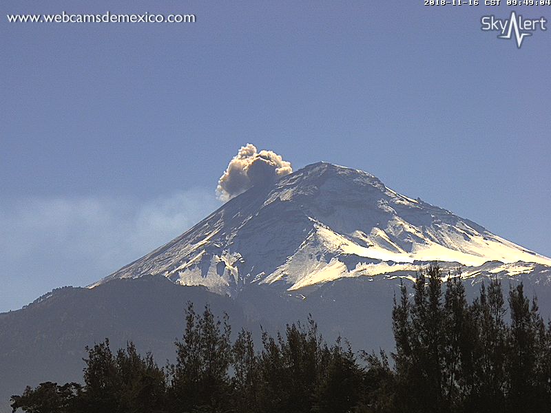 Popocatépetl vestido de blanco luce espectacular