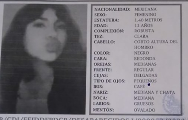 Dulce Abigail desapareció en la colonia Lomas de San Jerónimo en Puebla