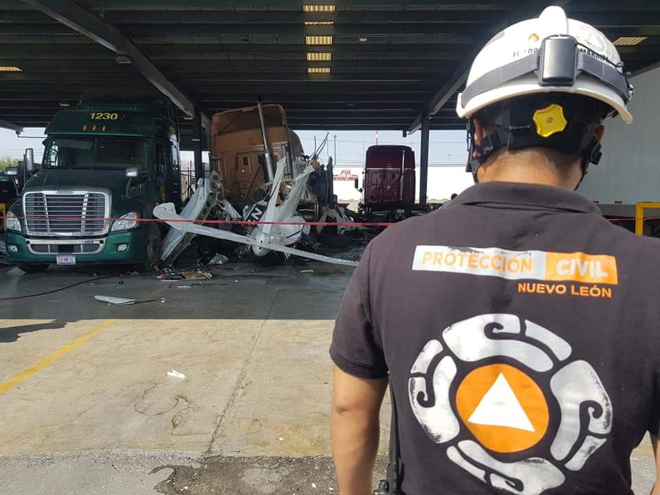 Cae avioneta en Ciénega de Flores, Nuevo León
