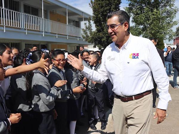 Sergio Salomón inauguró espacios educativos de primaria federal José Vasconcelos