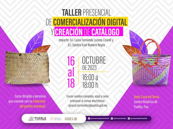 Impartirán taller de comercialización digital y creación de catálogo de artesanías