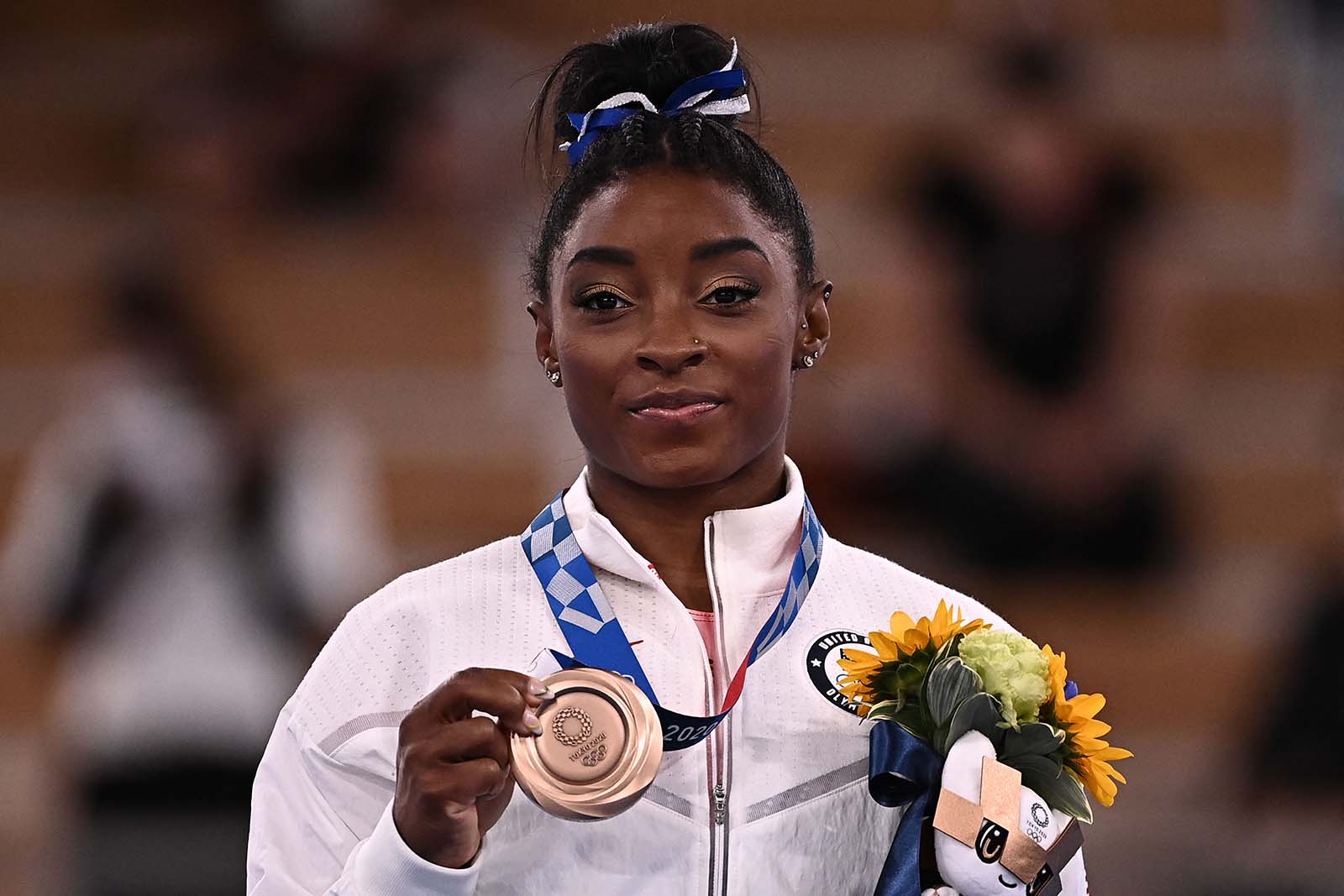 Simone Biles se lleva el bronce en la viga de equilibrio