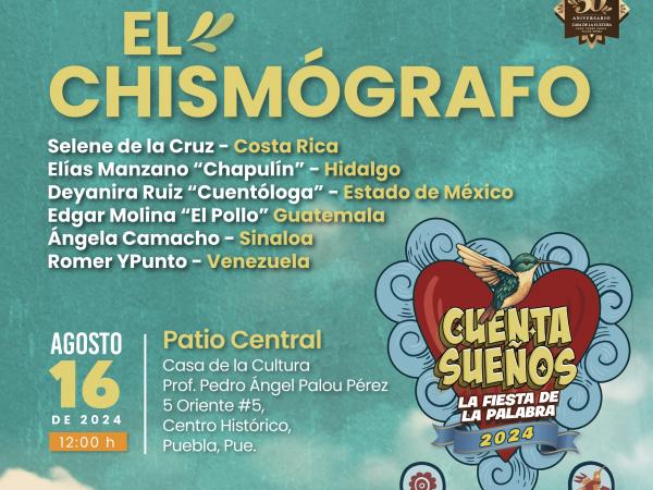 Puebla será sede del festival Cuenta Sueños. La Fiesta de la Palabra