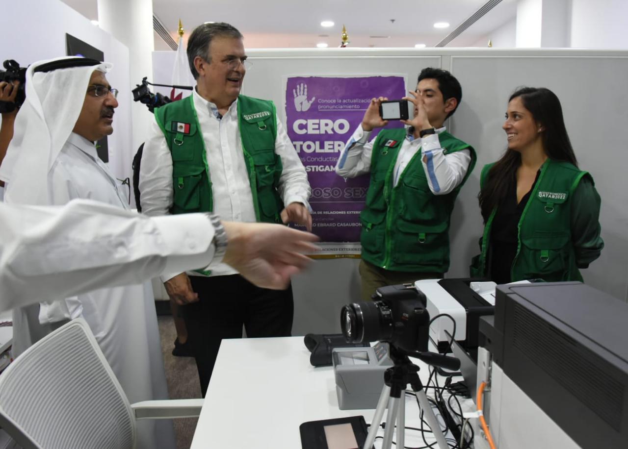 Inaugura Ebrard el Centro México Qatar para paisanos en el Mundial