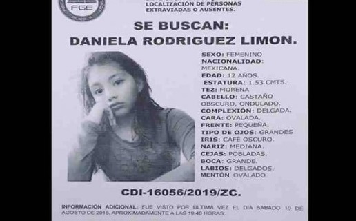Buscan a Daniela, de 12 años, desapareció en El Mirador