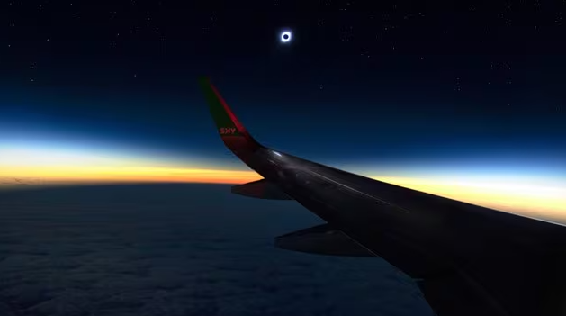 El eclipse y la aviación