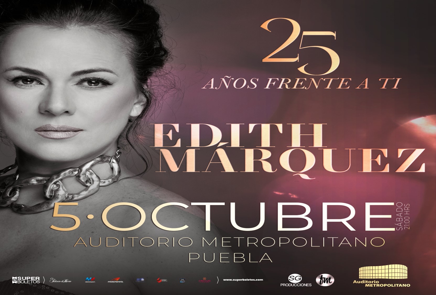 Edith Márquez se presentará en Puebla el cinco de octubre
