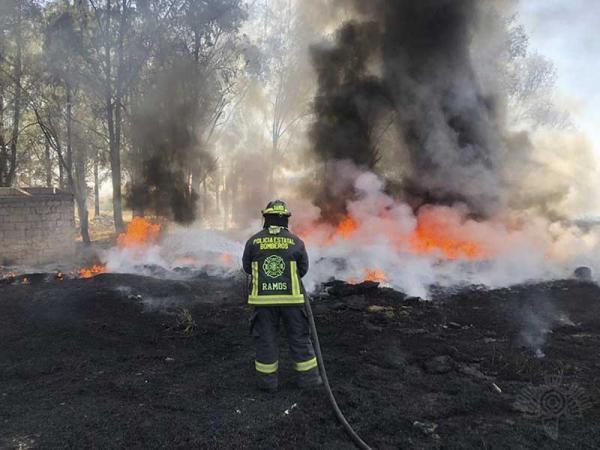 Este 2023 Cuerpo de Bomberos de Puebla ha atendido mil 223 incendios de pastizales