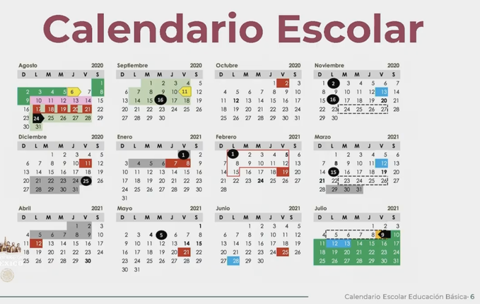 Así quedó el calendario escolar 2020-2021 de la SEP