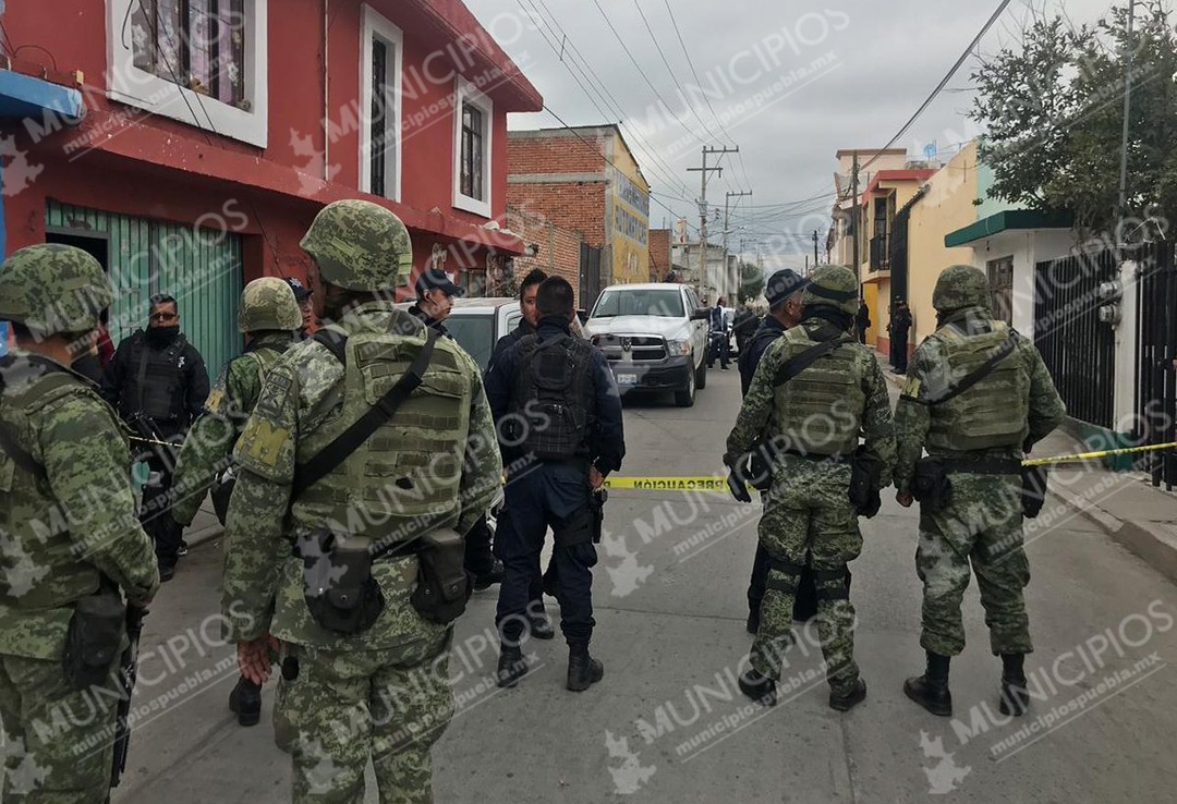 Tras balacera en Texmelucan retienen unidad del Ejército