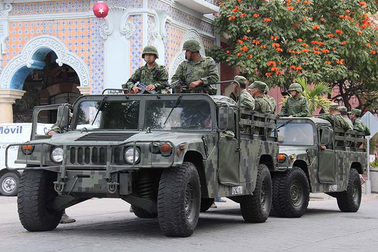 Ejército refuerza vigilancia en calles de Tehuacán