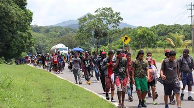 Los migrantes comenzaron su caravana nuevamente rumbo a CDMX