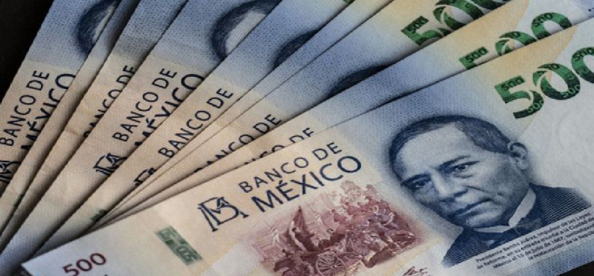 El peso mexicano a la baja