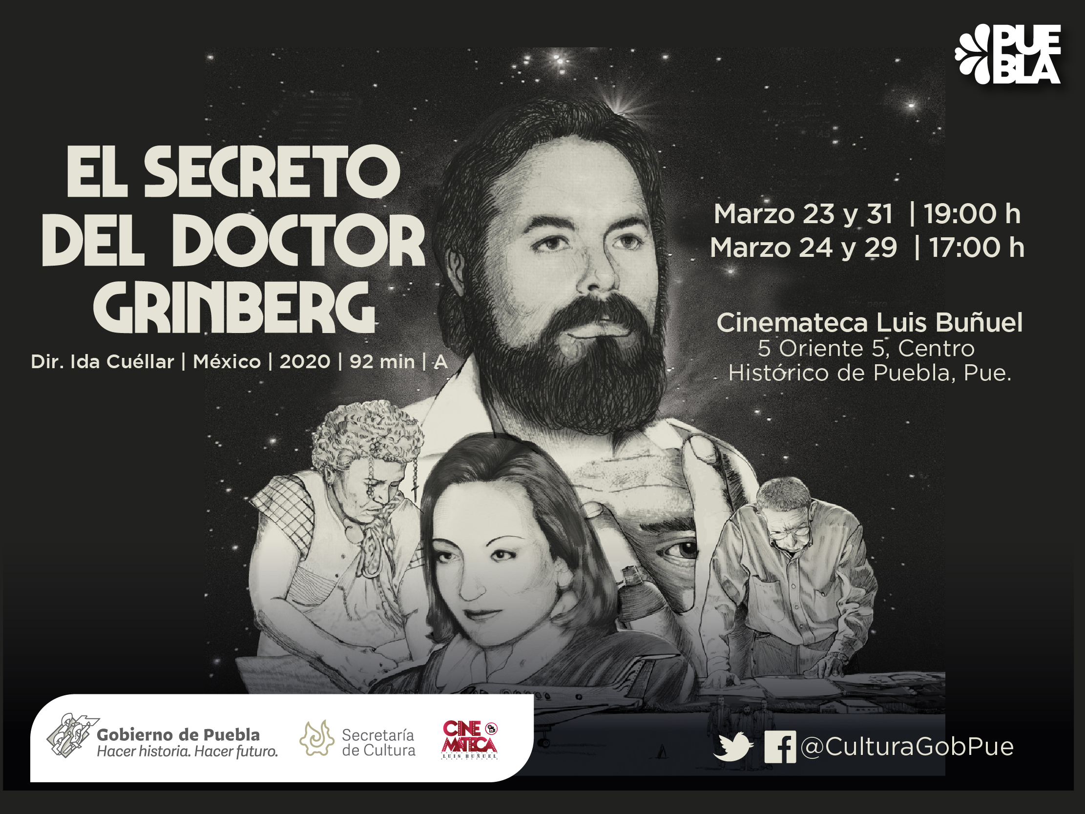 Integran nueve filmes cartelera de marzo de la Cinemateca Luis Buñuel en Puebla