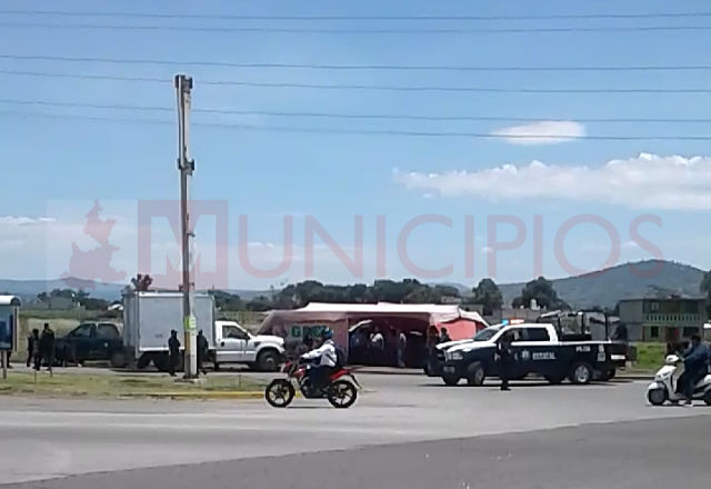 Pobladores quedan en medio de balacera en Texmelucan