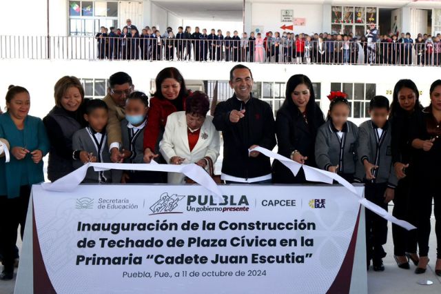 CAPCEE inaugura techo en escuela primaria “Cadete Juan Escutia”