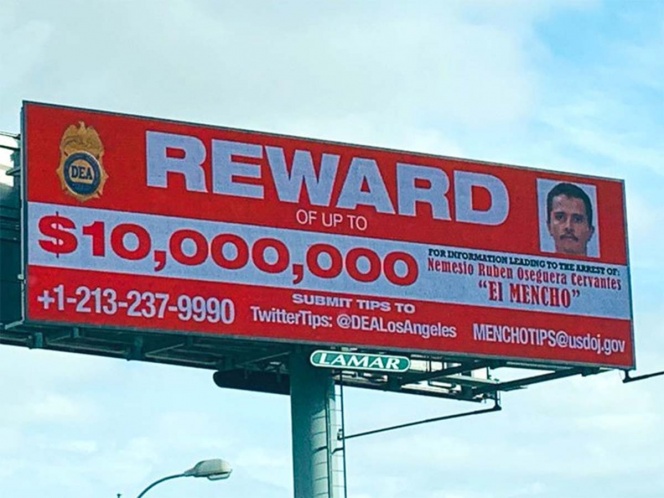 La DEA ofrece 10 millones de dólares por El Mencho, líder del CJNG