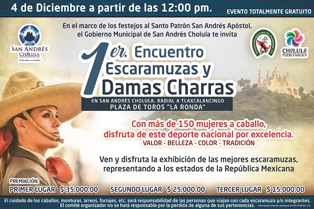 Realizarán Encuentro Escaramuzas y Damas Charras en San Andrés