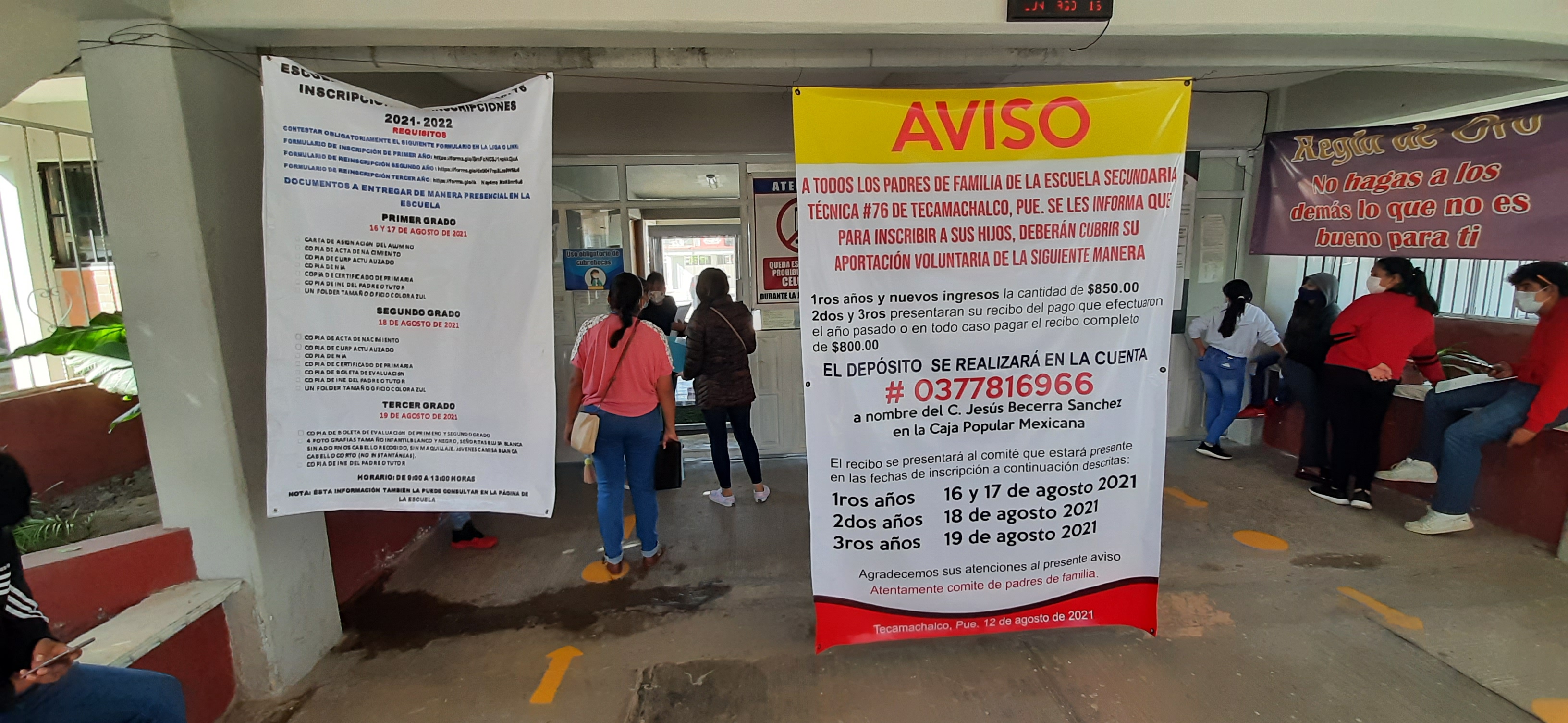 Se registra caso sospechosos de covid en secundaria técnica de Tecamachalco