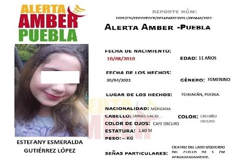 Localizan en CDMX a Estefany Esmeralda desaparecida en Tehuacán