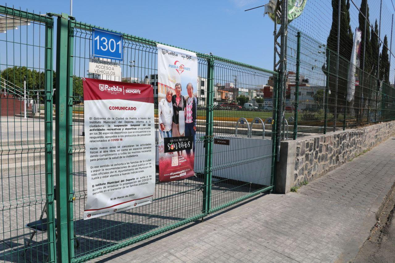 Reiteran cierre de espacios públicos y deportivos