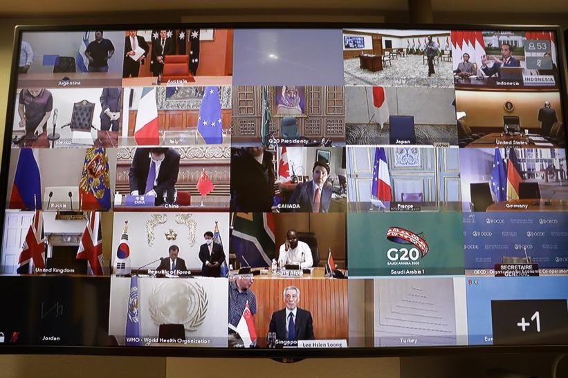 Líderes del G20 se reúnen virtualmente para hablar del coronavirus