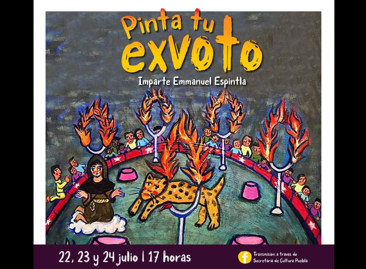 Impartirá Secretaría de Cultura de Puebla taller virtual sobre origen de los exvotos