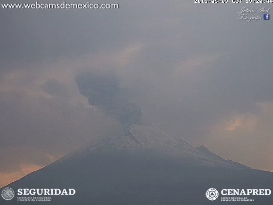 VIDEO Registra explosión el Popocatépetl