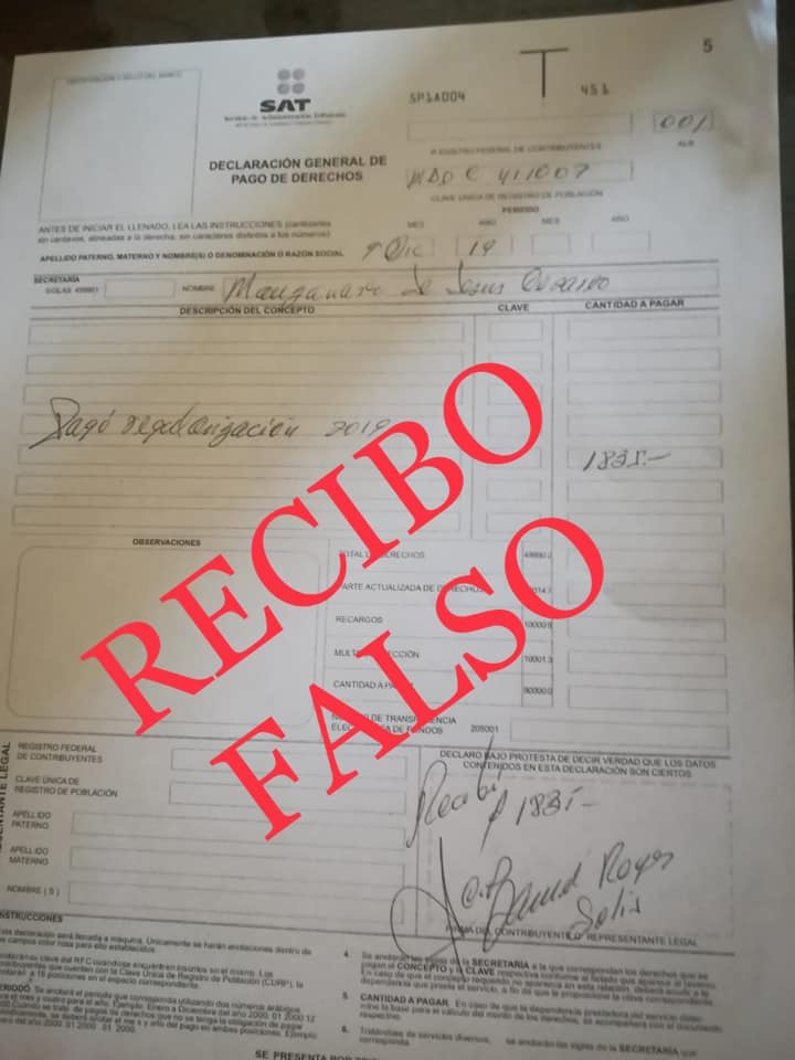 Extorsionan a atlixquenses con recibos apócrifos del ayuntamiento