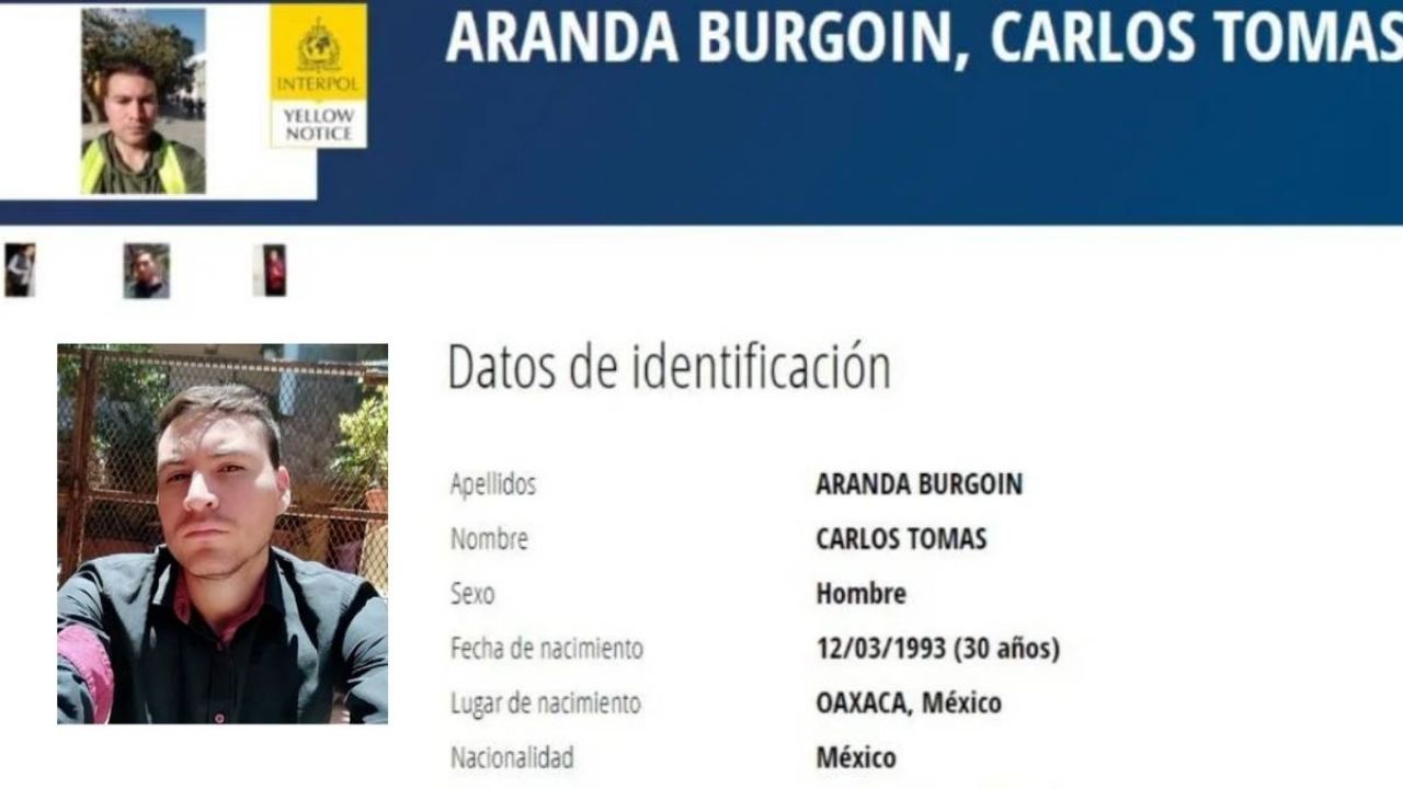 Interpol emite ficha para localizar a Carlos Aranda