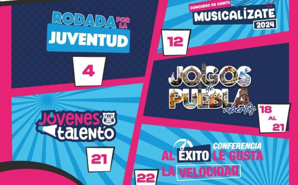 Ayuntamiento de Puebla anuncia la cartelera de agosto, Mes de la Juventud