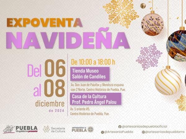 Alista gobierno estatal expoventa artesanal de productos navideños