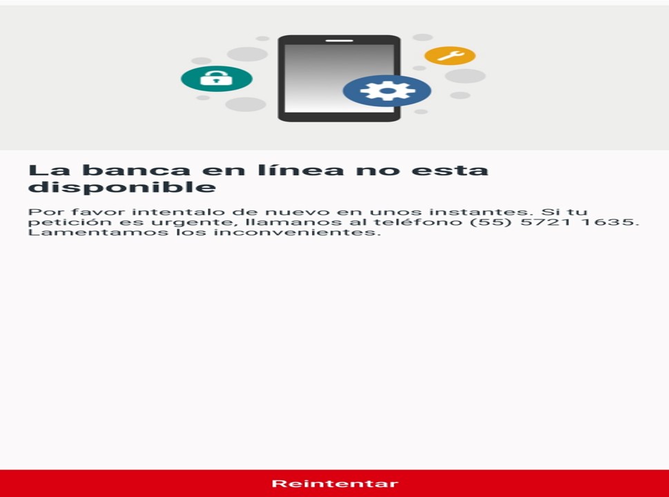 Reportan usuarios de HSBC fallas en la app