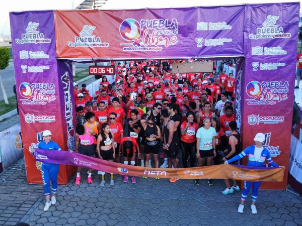 Con carrera Puebla te quiere libre, gobierno conmemora Día Naranja