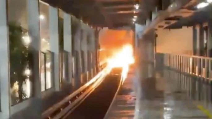 Explosión e incendio paralizan la estación San Antonio Abad del Metro CDMX