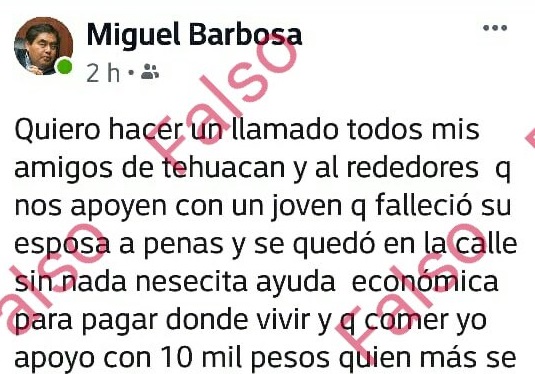 A través de cuentas falsas del gobernador Barbosa piden dinero