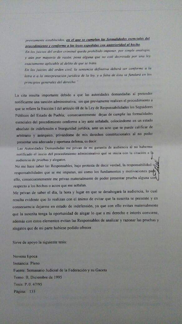 Alcaldesa de Tehuacán se ampara ante solicitud de destitución 