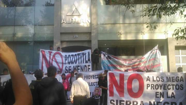 Protestan contra hidroeléctrica en municipio de Zoquitlán