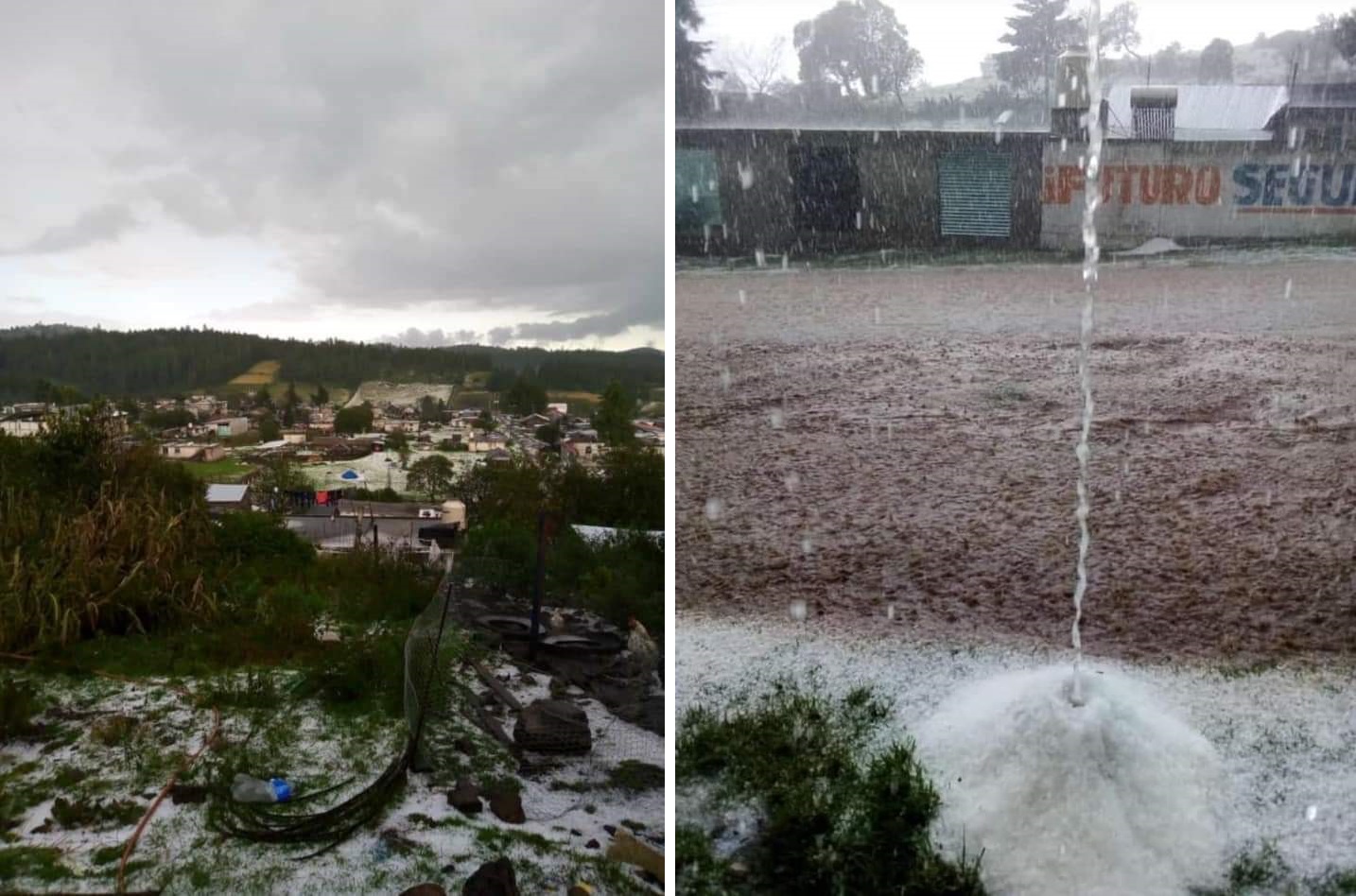 Granizada y lluvia provocan estragos en Chignahuapan 