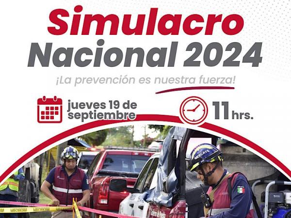 Invita Gobierno del Puebla a sumarse al Simulacro Nacional 2024