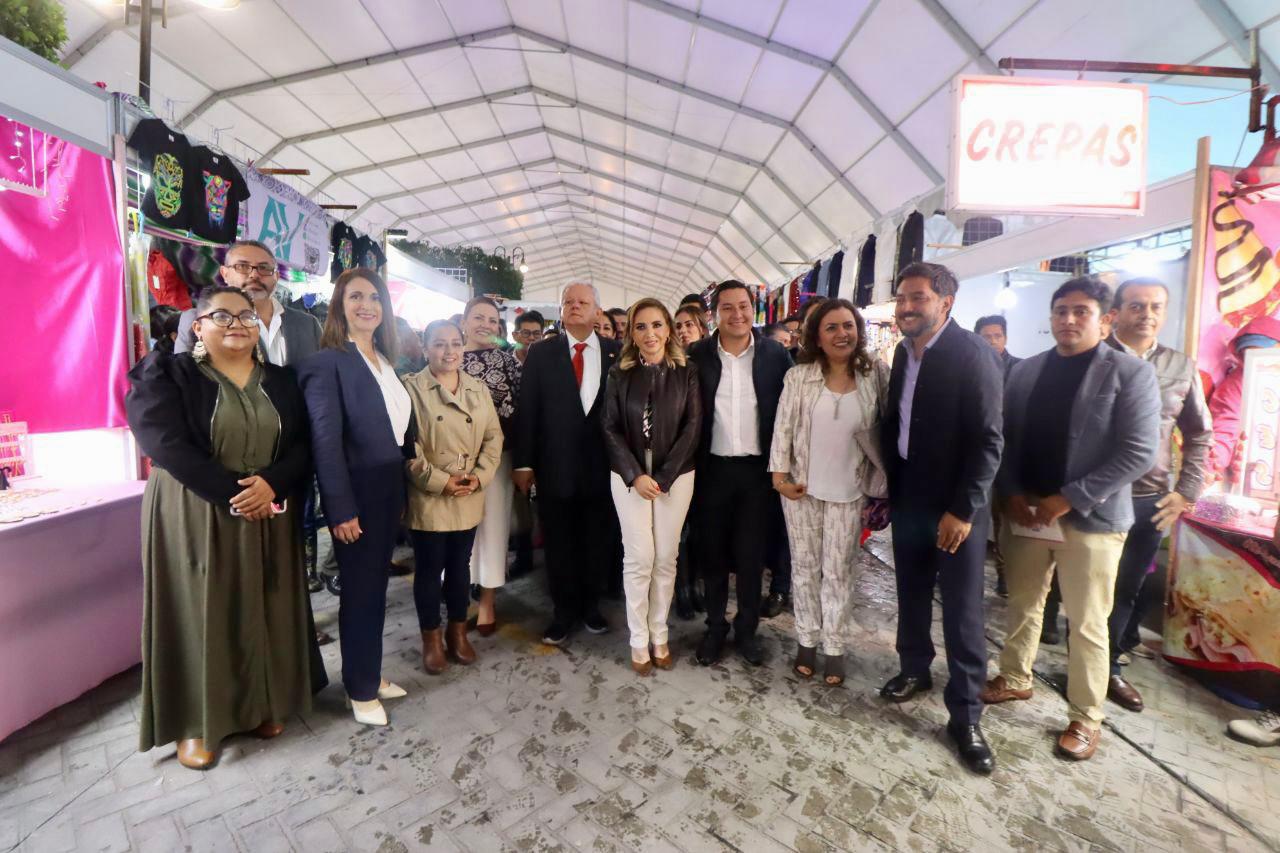 En medio de la lluvia, Angon inauguró la Feria de San Pedro Cholula