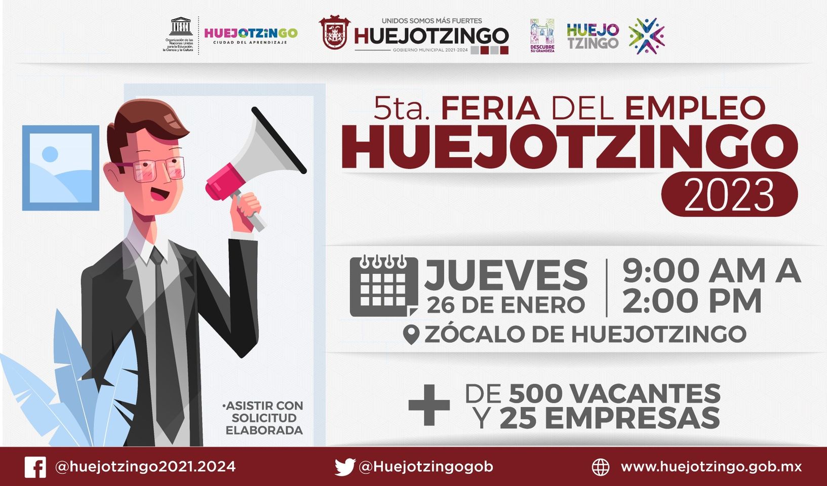 Participa en la Quinta Feria del Empleo en Huejotzingo